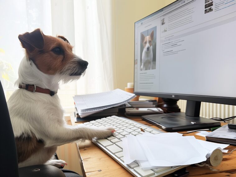 Hund im Homeoffice